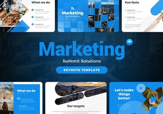 营销峰会信息图形解决方案keynote模板 - 顶尖PPT