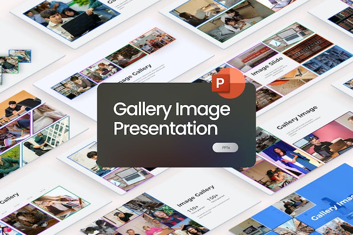 图片画廊摄影作品展示PPT模板 - 顶尖PPT