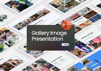 图片画廊摄影作品展示PPT模板 - 顶尖PPT