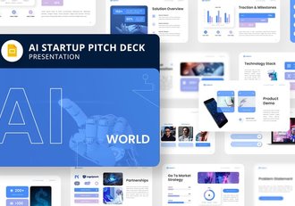 人工智能初创平台创业项目商业计划PPT模板 - 顶尖PPT