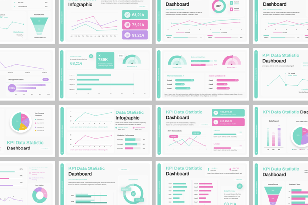 KPI数据仪表板展示PPT模板 - 顶尖PPT