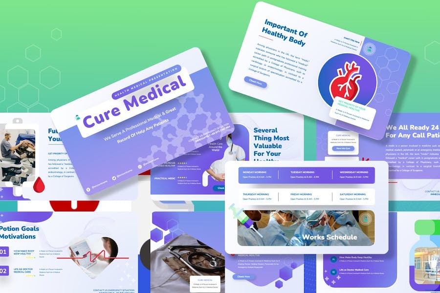 心里治愈医学研究医疗PowerPoint模板 - 顶尖PPT