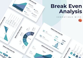 商业盈亏平衡分析信息图形PPT模板 - 顶尖PPT