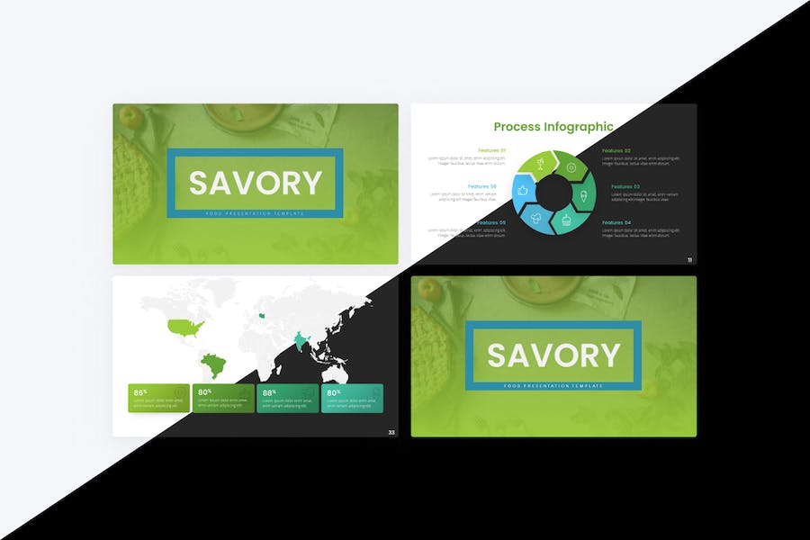 美味食物餐饮行业市场分析keynote模板 - 顶尖PPT