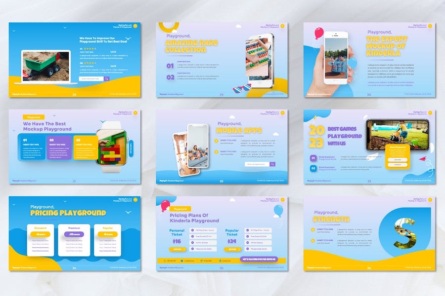 儿童教育玩具讲述展示方案Keynote模板 - 顶尖PPT