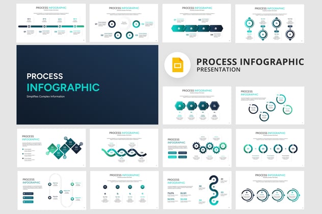 工作流程步骤信息图形PPT模板 - 顶尖PPT