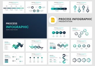 工作流程步骤信息图形PPT模板 - 顶尖PPT