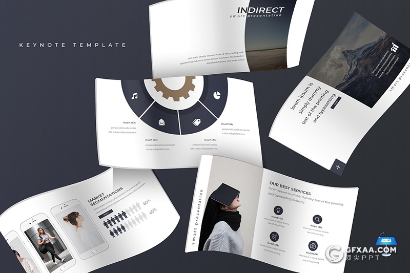 30页极简文艺风格商务多用途keynote模板 5种主题配色 - 顶尖PPT