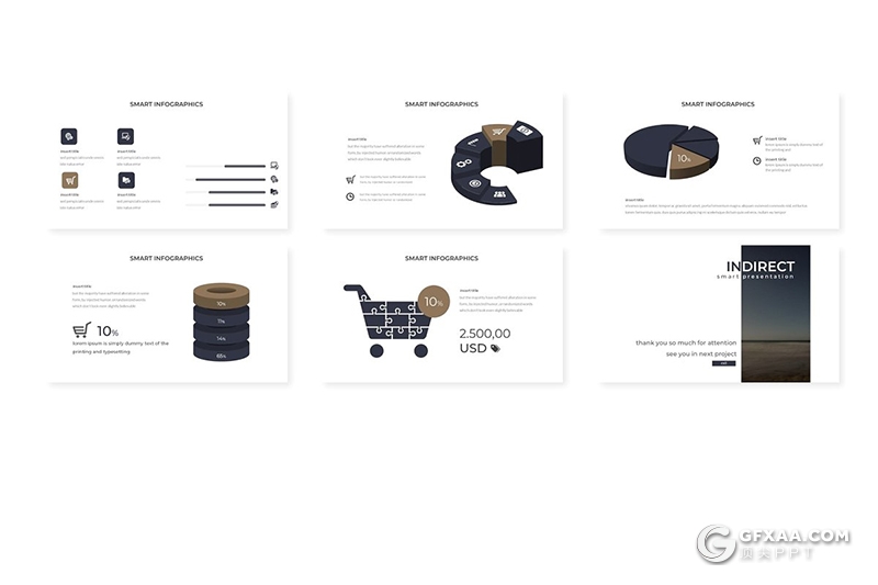 30页极简文艺风格商务多用途PPT模板 5种主题配色 - 顶尖PPT