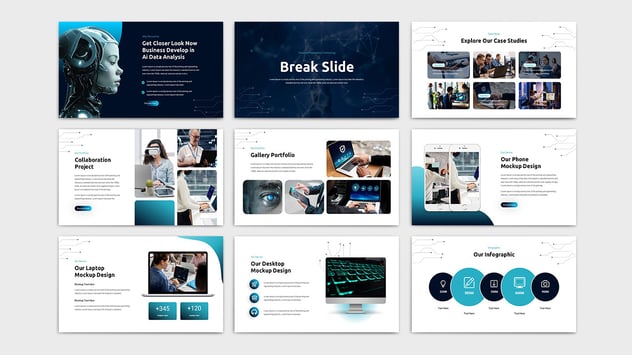 人工智能软件Powerpoint模板 - 顶尖PPT