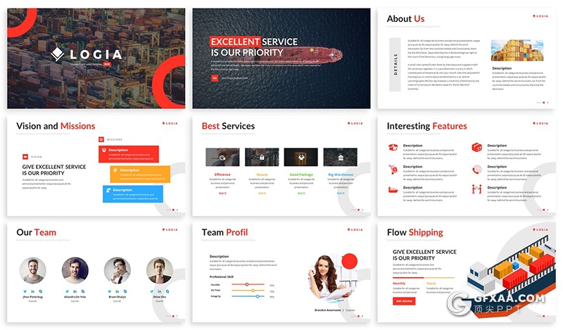 30页多种配色高端商务工作总结企业介绍多用途PPT模板 3种主题配色 - 顶尖PPT