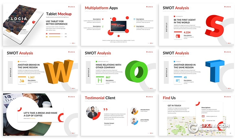 30页多种配色高端商务工作总结企业介绍多用途PPT模板 3种主题配色 - 顶尖PPT