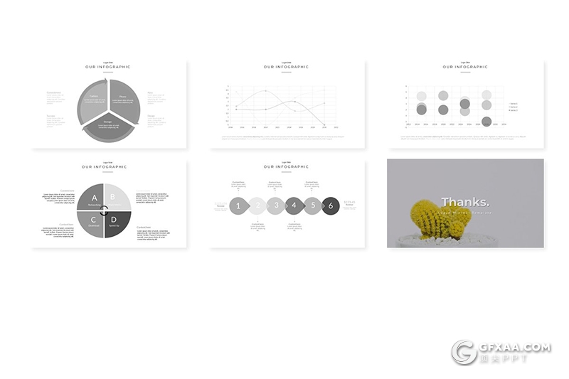 30页简约唯美风格商务通用PPT模板 5种主题配色 - 顶尖PPT