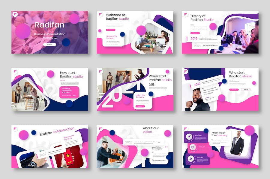 欧美商务风格企业介绍通用PPT模板 - 顶尖PPT