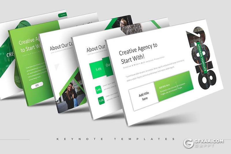 30页创意图形商务风格企业介绍工作总结工作汇报keynote模板 5种主题配色 - 顶尖PPT