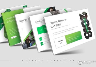 30页创意图形商务风格企业介绍工作总结工作汇报keynote模板 5种主题配色 - 顶尖PPT