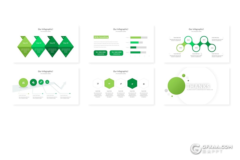 30页创意图形商务风格企业介绍工作总结工作汇报PPT模板 5种主题配色 - 顶尖PPT