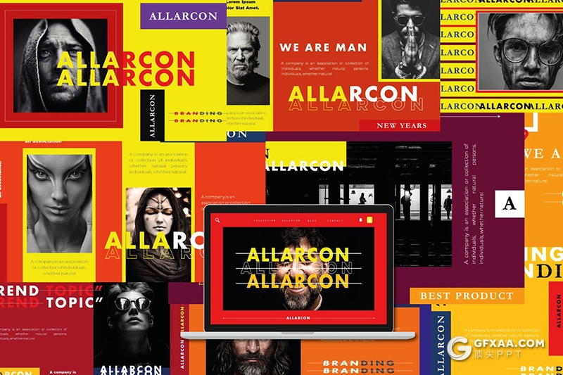 40页时尚杂志流行风格PPT模板 - 顶尖PPT