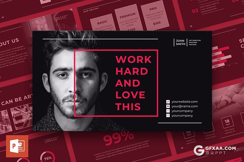 51页时尚艺术风格创意总监会议PPT模板 - 顶尖PPT