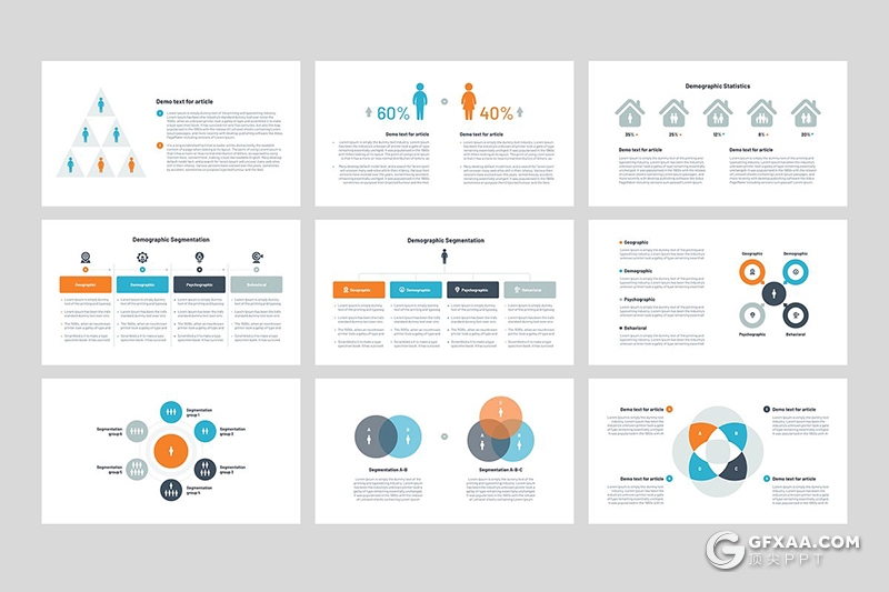 35页扁平化创意图形设计keynote模板 - 顶尖PPT