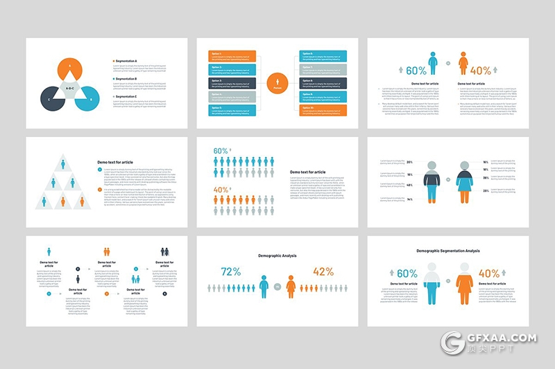 35页扁平化创意图形设计keynote模板 - 顶尖PPT