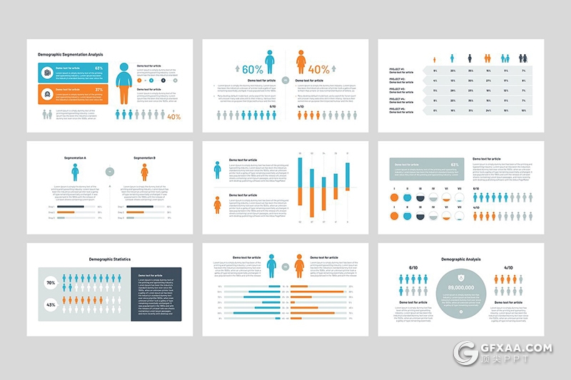 35页扁平化创意图形设计keynote模板 - 顶尖PPT