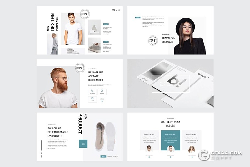 30页国外简约文艺风格keynote模板 5种主题配色 - 顶尖PPT