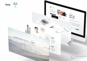 30页国外简约文艺风格keynote模板 5种主题配色 - 顶尖PPT