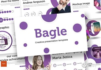 30页创意圆形组合设计商务多用途PPT模板 5种主题配色 - 顶尖PPT