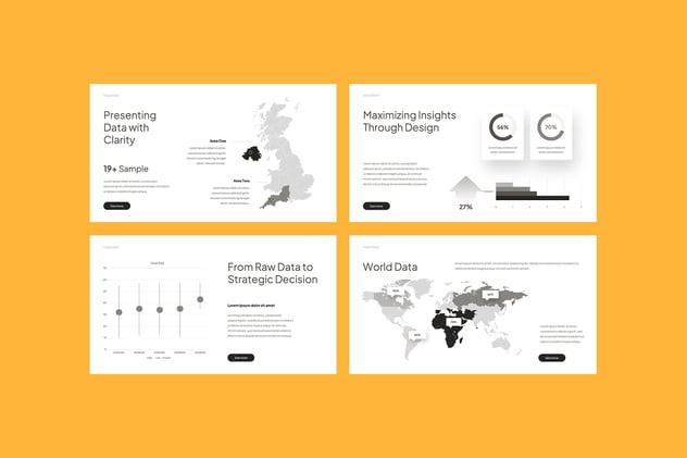 可视化图表数据展示分析PPT模板 - 顶尖PPT