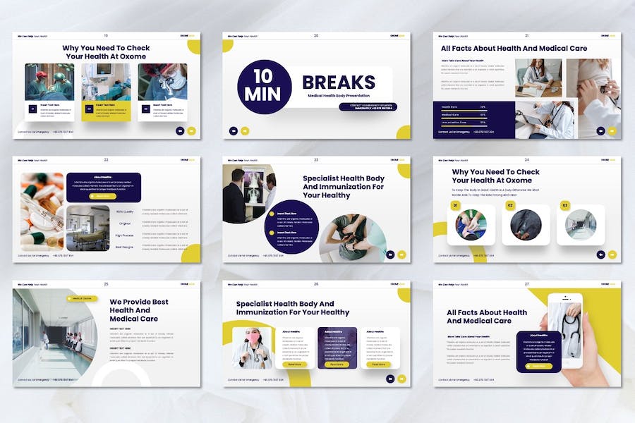 医疗护理健康管理服务Keynote模板 - 顶尖PPT