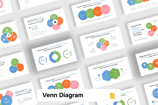 多种样式彩色文氏图维恩图PPT模板 - 顶尖PPT