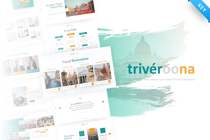 旅行风景摄影展示旅游景点介绍主题演讲keynote模板 - 顶尖PPT