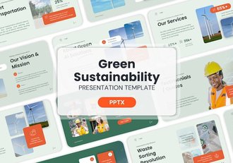 绿色可持续性能源发展PPT模板 - 顶尖PPT