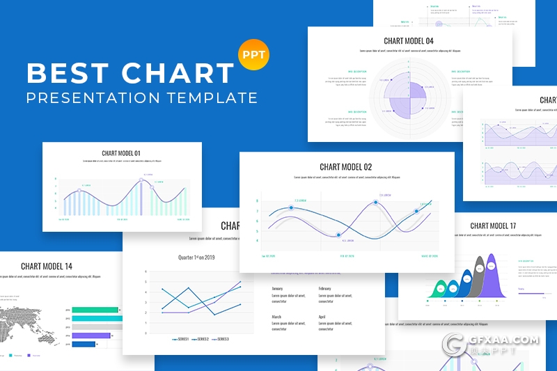 75页商务数据图形ppt模板可编辑曲线图雷达图甘特图条形图折线图饼形图形ppt模板 - 顶尖PPT