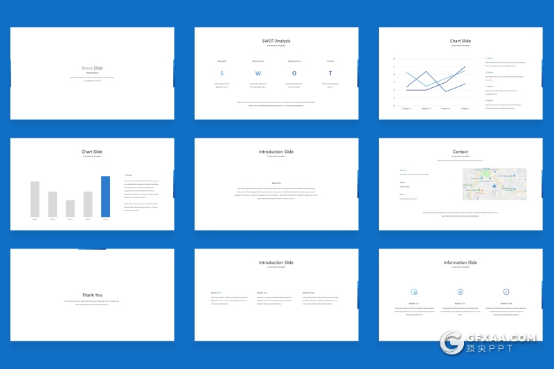 30页扁平化极简商务风格多用途PPT模板 - 顶尖PPT