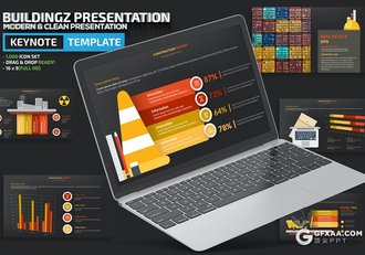 卡通风工程建筑工作汇报总结数据分析keynote模板 - 顶尖PPT