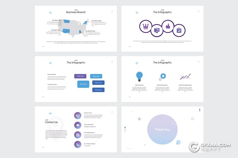30页唯美渐变配色商务企业公司介绍项目合作多用途keynote模板 5种主题配色 - 顶尖PPT