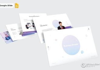 30页唯美渐变配色商务企业公司介绍项目合作多用途Google slides模板 5种主题配色 - 顶尖PPT