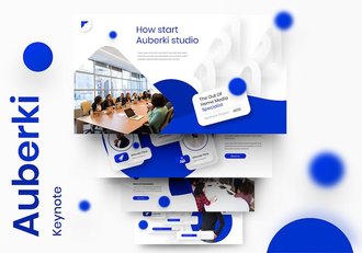 微立体圆形虚化欧美商务商业通用keynote模板 - 顶尖PPT