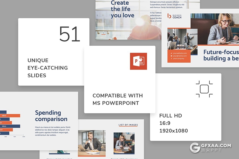 51页扁平化欧美商务企业团队介绍项目合作多用途PPT模板 - 顶尖PPT