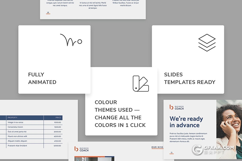 51页扁平化欧美商务企业团队介绍项目合作多用途PPT模板 - 顶尖PPT