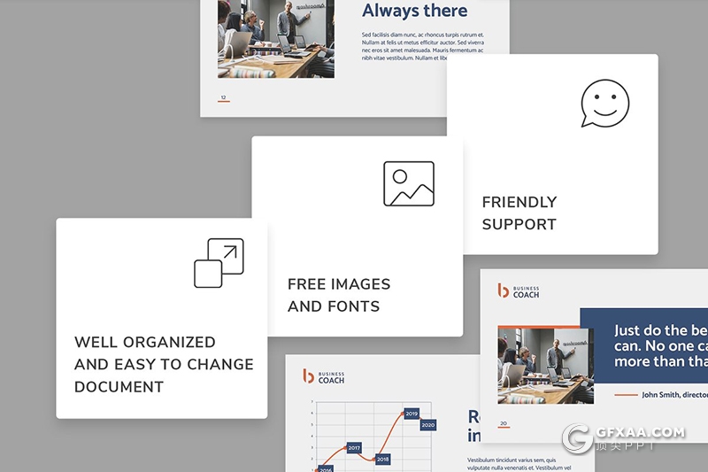 51页扁平化欧美商务企业团队介绍项目合作多用途PPT模板 - 顶尖PPT