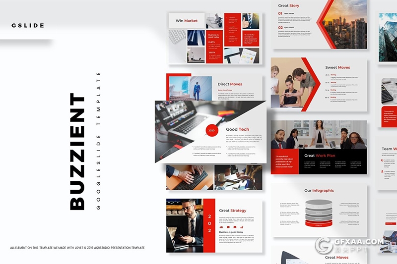 30页欧美高端商务风格企业介绍工作总结通用Google slides模板 5种主题配色 - 顶尖PPT