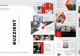 30页欧美高端商务风格企业介绍工作总结通用Google slides模板 5种主题配色 - 顶尖PPT