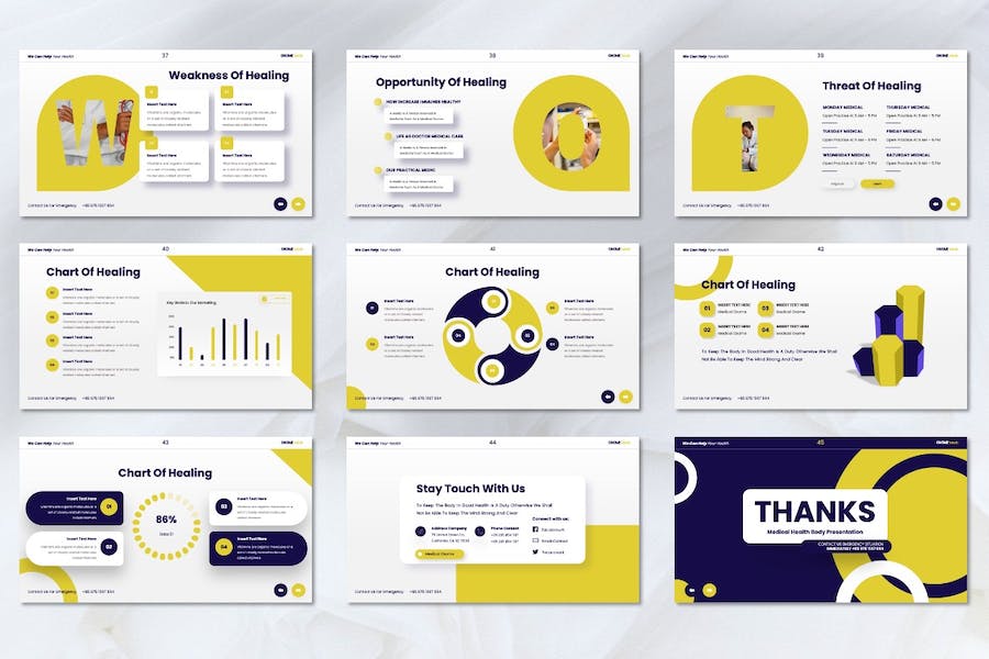 医疗护理健康管理服务Keynote模板 - 顶尖PPT