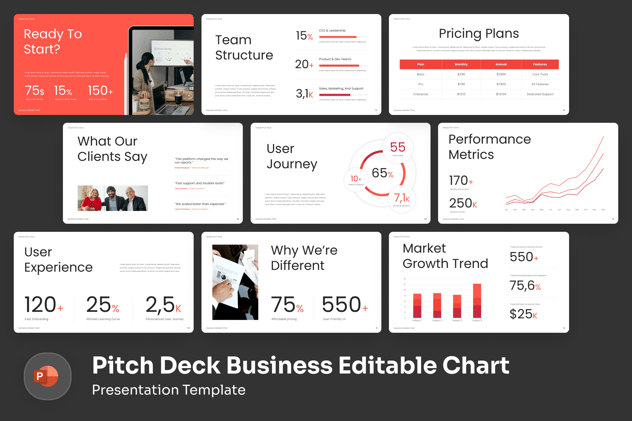 商业计划市场规模营收用户增长数据展示PPT模板 - 顶尖PPT