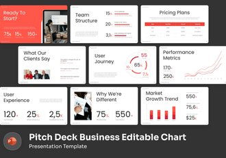 商业计划市场规模营收用户增长数据展示PPT模板 - 顶尖PPT