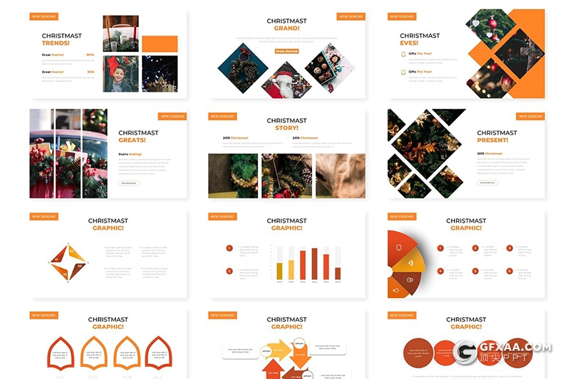 30页国外简约风格商务图形设计工作汇报企业介绍keynote模板 5种主题配色 - 顶尖PPT