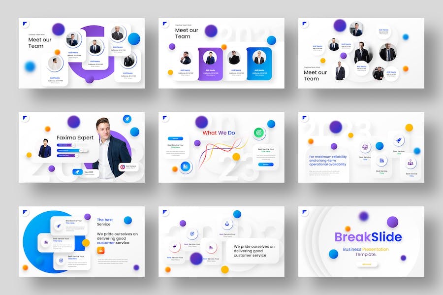 商务风格内部会议国外商业PPT模板 - 顶尖PPT